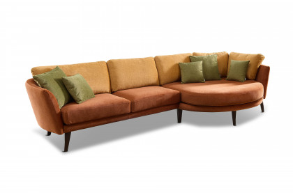 Livorno von Schröno - Eckcouch rechts orange-gelb