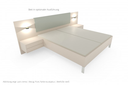 Deviso von Rietberger - Bett mit hohem Paneel & schwebenden Nachtkommoden