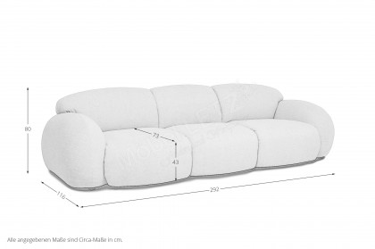 Globe von designwerk - 3-Sitzer silver