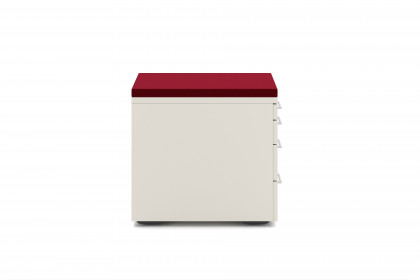 K40 von Nowy Styl - Rollcontainer mit Sitzpad in Rot