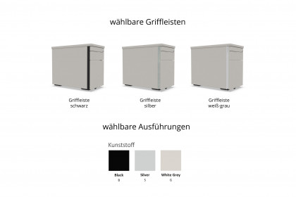 K40 von Nowy Styl - Rollcontainer mit Sitzpad in Rot