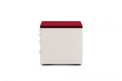 K40 von Nowy Styl - Rollcontainer mit Sitzpad in Rot
