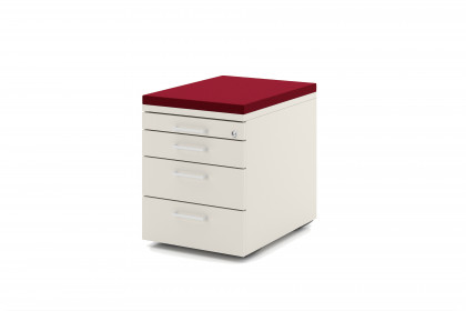 K40 von Nowy Styl - Rollcontainer mit Sitzpad in Rot