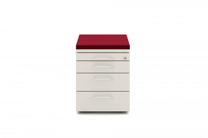 K40 von Nowy Styl - Rollcontainer mit Sitzpad in Rot