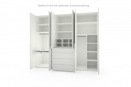 Deviso von Rietberger - Kleiderschrank weiß mit 4 Schubkästen