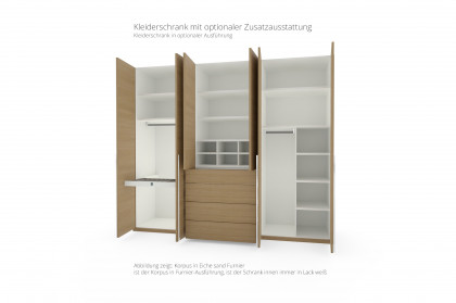 Deviso von Rietberger - Kleiderschrank weiß mit 4 Schubkästen