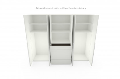 Deviso von Rietberger - Kleiderschrank weiß mit 4 Schubkästen