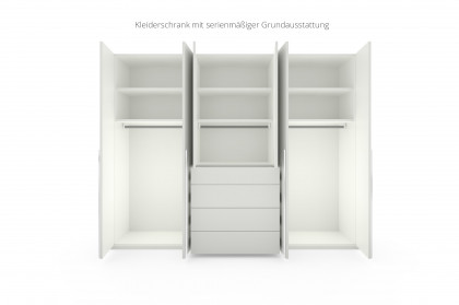 Deviso von Rietberger - Kleiderschrank weiß mit 4 Schubkästen