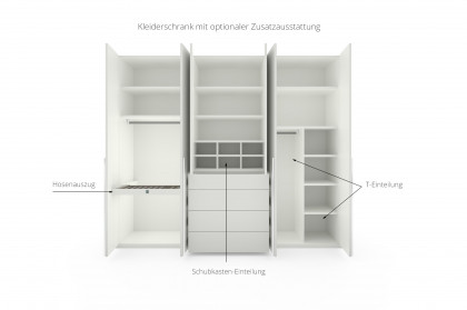 Deviso von Rietberger - Kleiderschrank weiß mit 4 Schubkästen