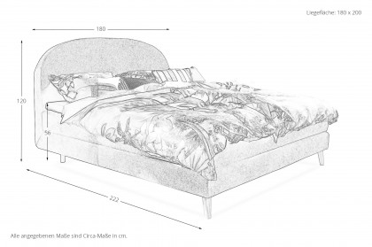 Cornwall von SCHÖNER WOHNEN - Boxspringbett 180 grün