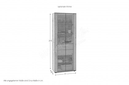 Yonna von SCHÖNER WOHNEN - Vitrine Kerneiche natur/ Lamelle