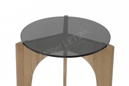 V/lacera living von Voglauer - Beistelltisch Wildeiche mit Parsolglastischplatte