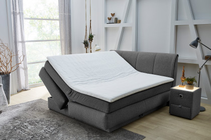 Carla von Jockenhöfer - Boxspringbett 180 in Anthrazit mit Bettkasten