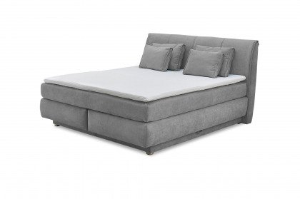 Carla von Jockenhöfer - Boxspringbett 180 in Grau mit Bettkasten