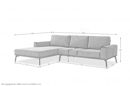 Stage von SCHÖNER WOHNEN - Ecksofa links moos