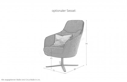 Stage von SCHÖNER WOHNEN - Ecksofa links moos