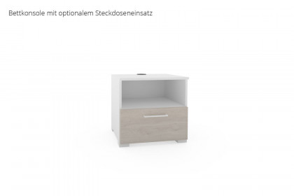 cocoon by rb 305 von Röhr-Bush - Jugendbett weiß mit Kopfteil Eiche sand