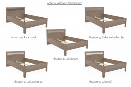 Multiline von SCHÖNER WOHNEN - Schlafzimmer Balkeneiche Furnier/ Lack weiß mit Quadrateinsätzen