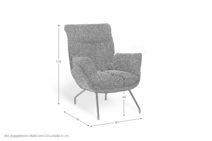 Prima-LE25 von designwerk - Sessel iron
