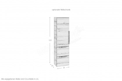 Serie 6110 von Pelipal - Badezimmer Polar Pine/ Chrom Glanz