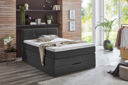 Krems-BX2640 von Sun Garden - Boxspringbett mit Bettkasten anthrazit