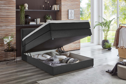 Krems-BX2640 von Sun Garden - Boxspringbett mit Bettkasten anthrazit