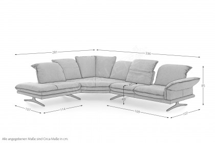 24670 Olivia von Willi Schillig - Ledersofa Variante links eucalyptus