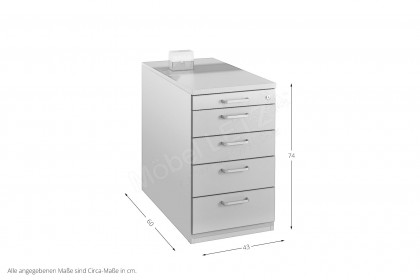E10 von Nowy Styl - Standcontainer in Grau