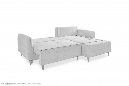 Mara von Benformato - Ecksofa Variante rechts hellblau