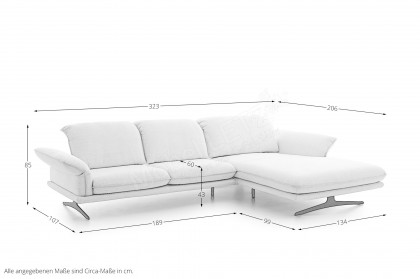 24670 Olivia von Willi Schillig - Ecksofa Ausführung rechts snow