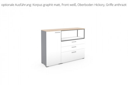cocoon by rb 305 von Röhr-Bush - modernes Highboard weiß - Eiche - salbei