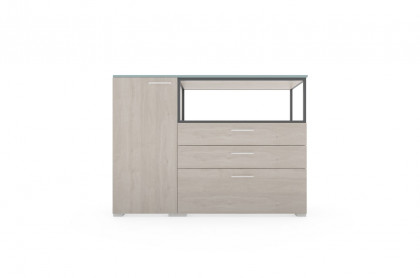 cocoon by rb 305 von Röhr-Bush - modernes Highboard weiß - Eiche - salbei