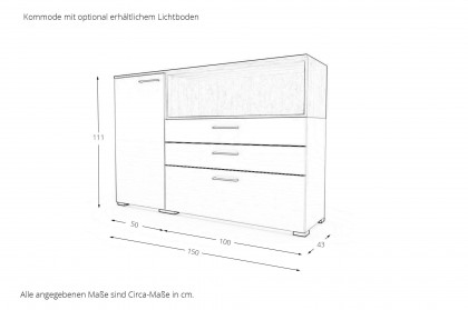 cocoon by rb 305 von Röhr-Bush - modernes Highboard weiß - Eiche - salbei