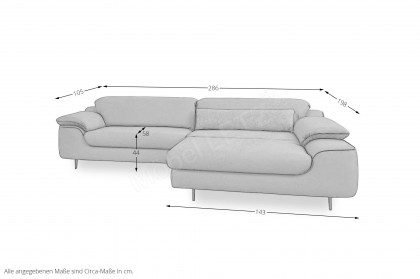 1571 von Himolla - Ledersofa Variante rechts arctic