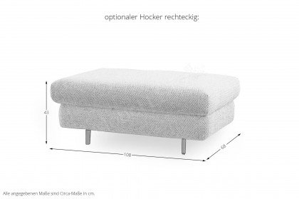 1571 von Himolla - Ledersofa Variante links arctic