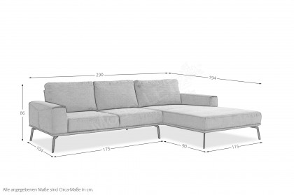 Stage von SCHÖNER WOHNEN - Ecksofa rechts moos