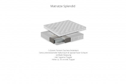 Ligne von Serta - Boxspringbett in Snow