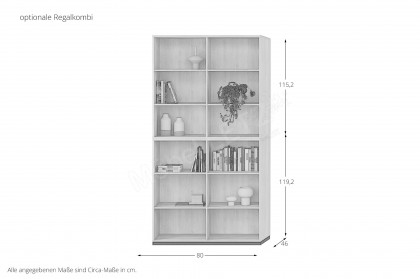 K40 von Nowy Styl - Flügeltürschrank mit Aufsatzschrank, rechts