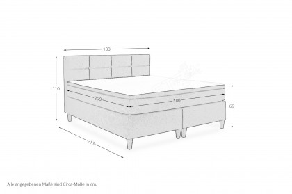 Surrey-BX2520 von Sun Garden - Boxspringbett 180 anthrazit