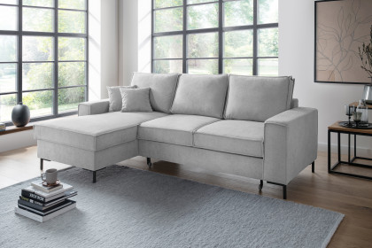 Rom-LE25 von Benformato - Ecksofa links silber