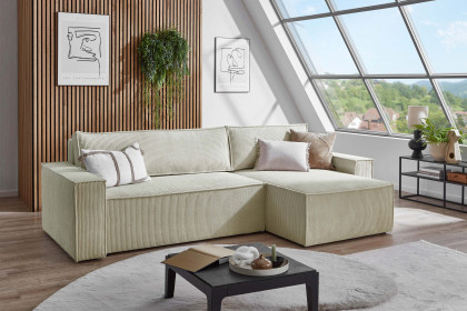 Wolgast-SO330 von Sun Garden - Schlafsofa Cord natur