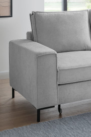 Rom-LE25 von Benformato - Ecksofa rechts silber