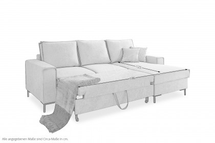 Rom-LE25 von Benformato - Ecksofa rechts silber