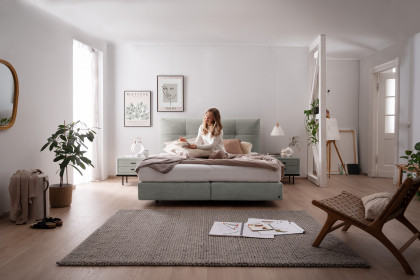 Amoena von ADA Mindful Living - Boxspringbett 180 pastel-turquoise