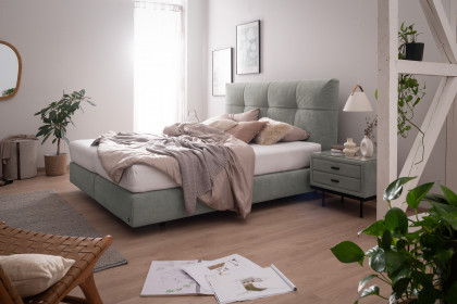 Amoena von ADA Mindful Living - Boxspringbett 180 pastel-turquoise