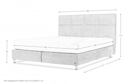 Amoena von ADA Mindful Living - Boxspringbett 180 pastel-turquoise