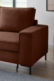 Rom-LE25 von Benformato - Eckgarnitur links cognac