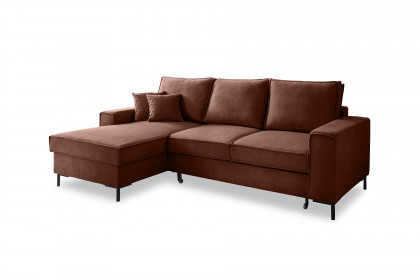 Rom-LE25 von Benformato - Eckgarnitur links cognac