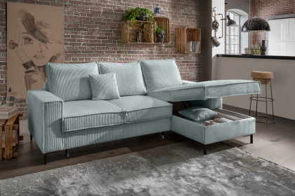 Rom-LE25 von Benformato - Eckcouch Variante rechts aqua