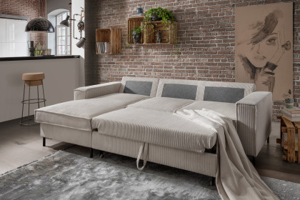Rom-LE25 von Benformato - Eckgarnitur Variante links beige